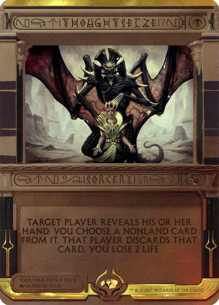 Thoughtseize - Masterpiece Series: Amonkhet Invocations Magic: The Gathering trading card