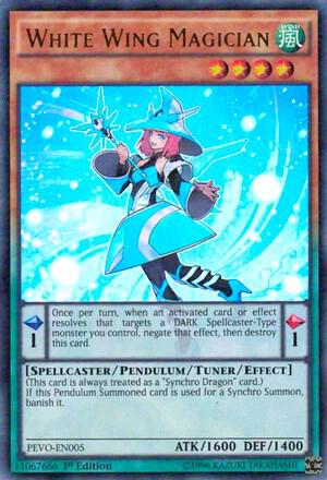 White Wing Magician trading card from Pendulum Evolution White Wing Magician - Pendulum Evolution YuGiOh trading card
