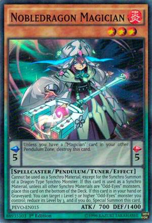 Nobledragon Magician trading card from Pendulum Evolution Nobledragon Magician - Pendulum Evolution YuGiOh trading card