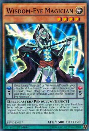 Wisdom-Eye Magician trading card from Pendulum Evolution Wisdom-Eye Magician - Pendulum Evolution YuGiOh trading card