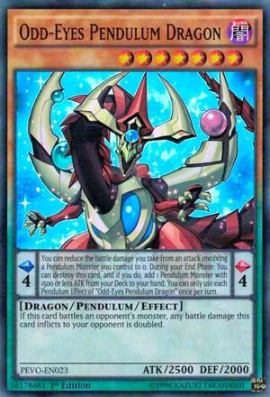 Odd-Eyes Pendulum Dragon trading card from Pendulum Evolution Odd-Eyes Pendulum Dragon - Pendulum Evolution YuGiOh trading card