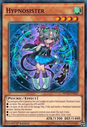 Hypnosister trading card from Pendulum Evolution Hypnosister - Pendulum Evolution YuGiOh trading card
