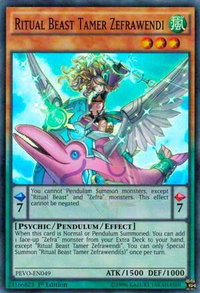 Ritual Beast Tamer Zefrawendi - Pendulum Evolution (PEVO) #PEVO-EN049 - Super Rare YuGiOh Trading Card
