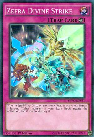 Zefra Divine Strike trading card from Pendulum Evolution Zefra Divine Strike - Pendulum Evolution YuGiOh trading card
