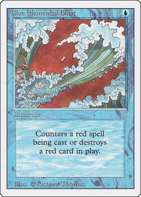 Blue Elemental Blast - Revised Edition Magic: The Gathering trading card