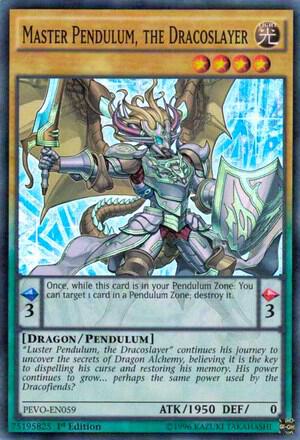 Master Pendulum, the Dracoslayer trading card from Pendulum Evolution Master Pendulum, the Dracoslayer - Pendulum Evolution YuGiOh trading card