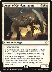 Angel of Condemnation - Hour of Devastation (HOU) #3 - Rare Magic: The Gathering Trading Card