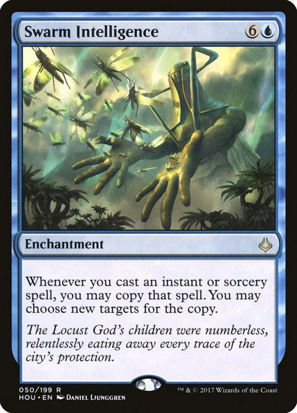 Swarm Intelligence trading card from Hour of Devastation Swarm Intelligence - Hour of Devastation Magic: The Gathering trading card