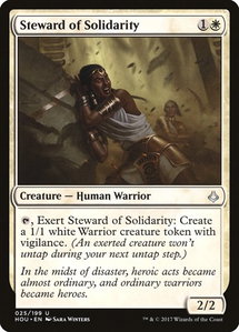 Steward of Solidarity - Hour of Devastation (HOU) #25 - Uncommon Magic: The Gathering Trading Card
