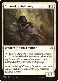 Steward of Solidarity - Hour of Devastation (HOU) #25 - Uncommon Magic: The Gathering Trading Card