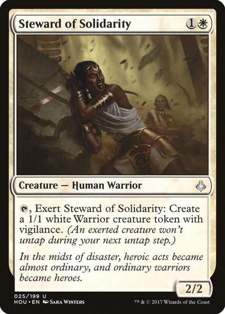 Steward of Solidarity - Hour of Devastation Magic: The Gathering trading card