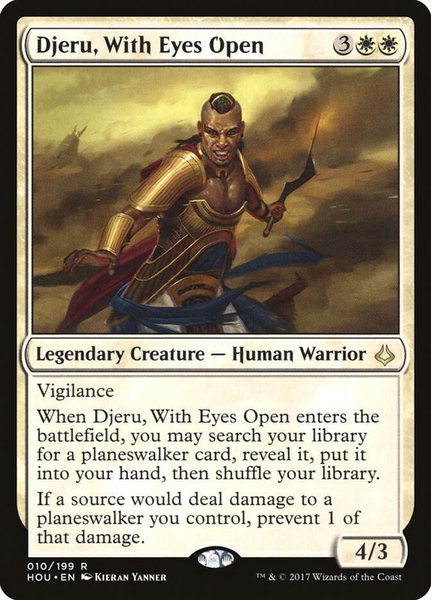 Djeru, With Eyes Open - Hour of Devastation Magic: The Gathering trading card