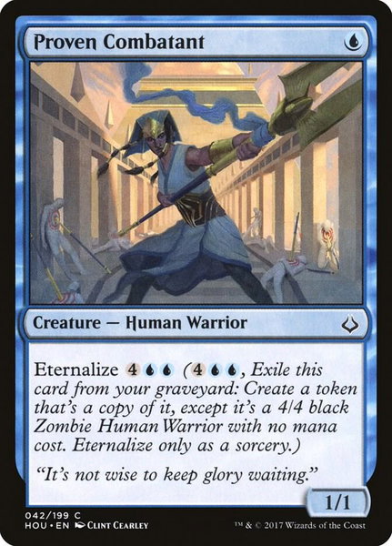 Proven Combatant - Hour of Devastation Magic: The Gathering trading card