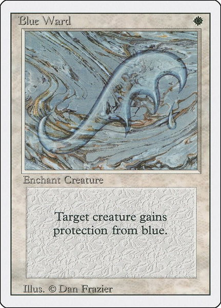 Blue Ward trading card from Revised Edition Blue Ward - Revised Edition Magic: The Gathering trading card