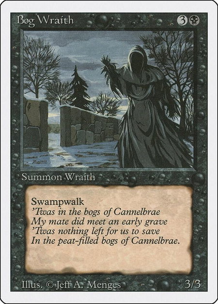 Bog Wraith - Revised Edition Magic: The Gathering trading card