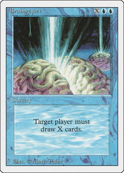 Braingeyser - Revised Edition Magic: The Gathering trading card