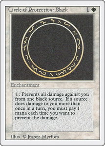 Circle of Protection: Black - Revised Edition (3ED) #9 - Common Magic: The Gathering Trading Card