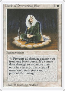 Circle of Protection: Blue - Revised Edition (3ED) #10 - Common Magic: The Gathering Trading Card
