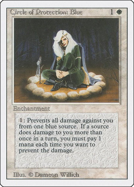Circle of Protection: Blue - Revised Edition Magic: The Gathering trading card