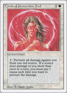 Circle of Protection: Red - Revised Edition (3ED) #12 - Common Magic: The Gathering Trading Card