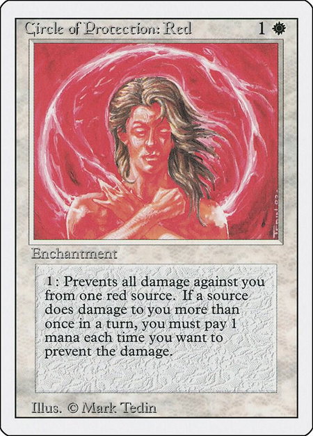 Circle of Protection: Red - Revised Edition Magic: The Gathering trading card