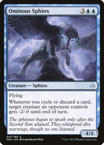 Ominous Sphinx - Hour of Devastation (HOU) #41 - Uncommon Magic: The Gathering Trading Card