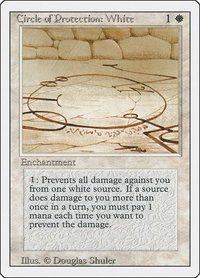 Circle of Protection: White - Revised Edition (3ED) #13 - Common Magic: The Gathering Trading Card