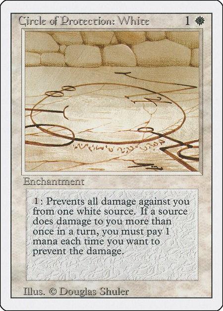 Circle of Protection: White - Revised Edition Magic: The Gathering trading card