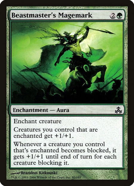 Beastmaster's Magemark trading card from Guildpact Beastmaster's Magemark - Guildpact Magic: The Gathering trading card