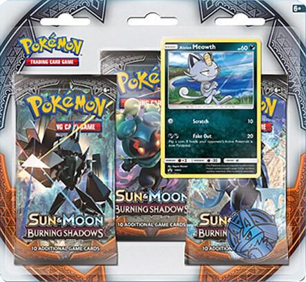 Burning Shadows 3 Pack Blister [Alolan Meowth] - SM - Burning Shadows Pokémon trading card