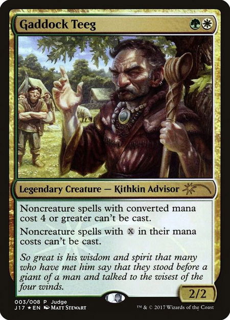 Gaddock Teeg - Judge Promos Magic: The Gathering trading card