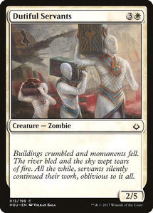 Dutiful Servants - Hour of Devastation (HOU) #12 - Common Magic: The Gathering Trading Card