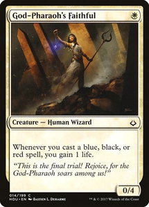 God-Pharaoh's Faithful - Hour of Devastation (HOU) #14 - Common Magic: The Gathering Trading Card