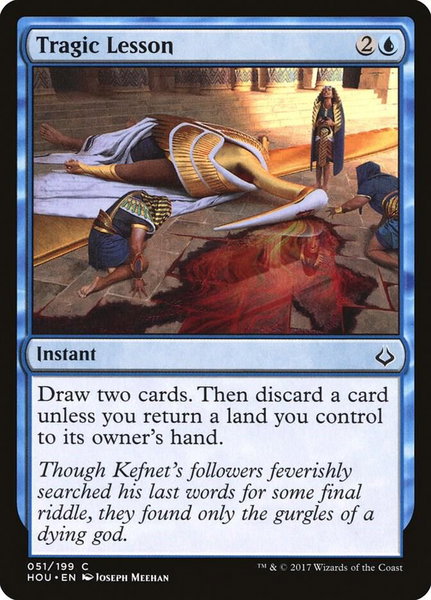 Tragic Lesson trading card from Hour of Devastation Tragic Lesson - Hour of Devastation Magic: The Gathering trading card