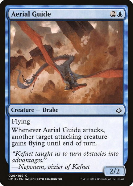 Aerial Guide trading card from Hour of Devastation Aerial Guide - Hour of Devastation Magic: The Gathering trading card