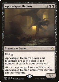 Apocalypse Demon - Hour of Devastation (HOU) #58 - Rare Magic: The Gathering Trading Card
