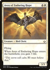 Aven of Enduring Hope - Hour of Devastation (HOU) #5 - Common Magic: The Gathering Trading Card