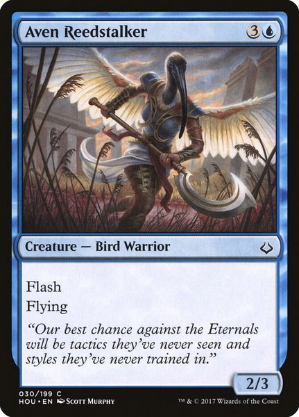 Aven Reedstalker trading card from Hour of Devastation Aven Reedstalker - Hour of Devastation Magic: The Gathering trading card