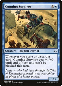 Cunning Survivor - Hour of Devastation (HOU) #33 - Common Magic: The Gathering Trading Card
