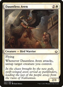 Dauntless Aven - Hour of Devastation (HOU) #7 - Common Magic: The Gathering Trading Card