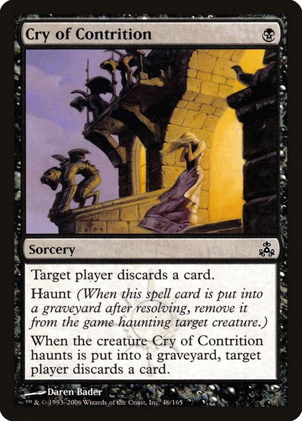 Cry of Contrition trading card from Guildpact Cry of Contrition - Guildpact Magic: The Gathering trading card
