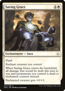 Saving Grace - Hour of Devastation (HOU) #21 - Uncommon Magic: The Gathering Trading Card