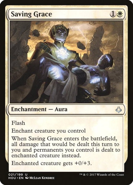 Saving Grace trading card from Hour of Devastation Saving Grace - Hour of Devastation Magic: The Gathering trading card