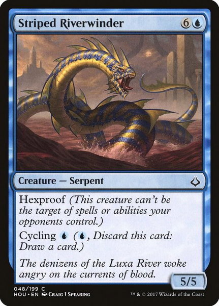 Striped Riverwinder - Hour of Devastation Magic: The Gathering trading card