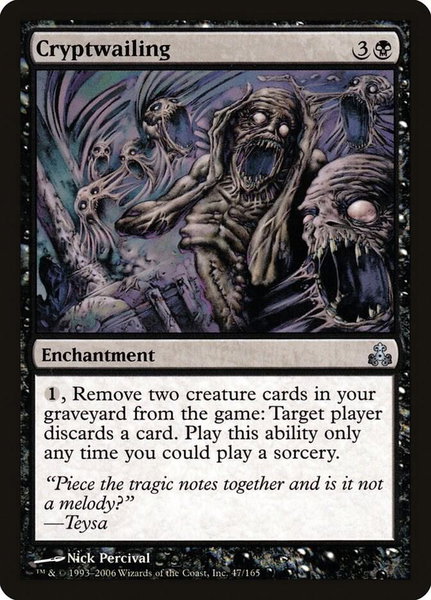 Cryptwailing trading card from Guildpact Cryptwailing - Guildpact Magic: The Gathering trading card