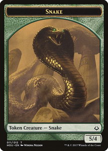 Snake Token - Hour of Devastation (HOU) #11 - Token Magic: The Gathering Trading Card