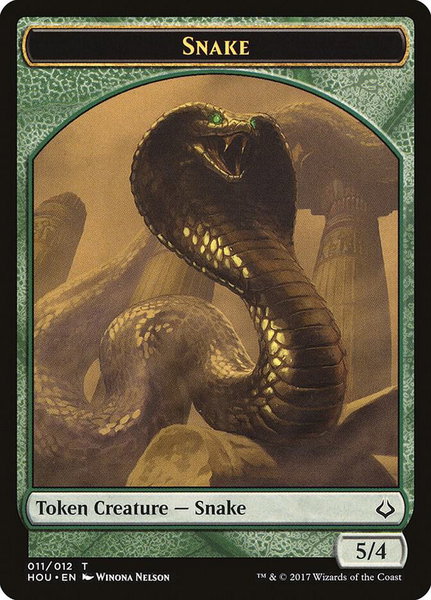 Snake Token trading card from Hour of Devastation Snake Token - Hour of Devastation Magic: The Gathering trading card