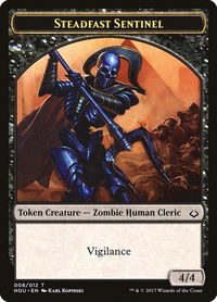 Steadfast Sentinel Token - Hour of Devastation (HOU) #8 - Token Magic: The Gathering Trading Card