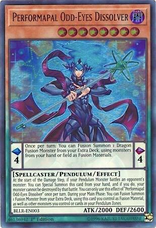 Performapal Odd-Eyes Dissolver trading card from Battles of Legend: Light's Revenge Performapal Odd-Eyes Dissolver - Battles of Legend: Light's Revenge YuGiOh trading card