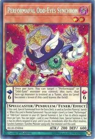 Performapal Odd-Eyes Synchron trading card from Battles of Legend: Light's Revenge Performapal Odd-Eyes Synchron - Battles of Legend: Light's Revenge YuGiOh trading card